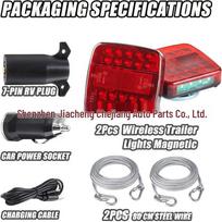 Rechargeable Magnetic LED Wireless Trailer Lights - Waterproof Tail Lights for Trucks and Campers
