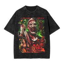 Oversized Washed TShirt Terrifier TShirts Art The Clown Hipster Tee Shirt for Unisexs Beach YK Fun Casual Clothing XL