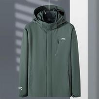 JEEP Unisex 3-in-1 Detachable Fleece Lined Windbreaker Jacket L tamsiai žalia spalva