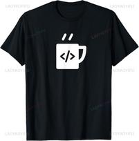 JavaScript Code Coffee Developer Programmer TShirt Unisex Summer Streetwear Tops Unisexs T Shirt Camiseta Hombre S