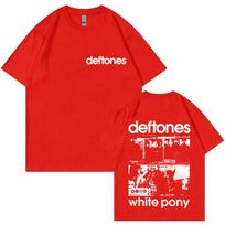 Rock Band Deftones White Pony Double Sided Print Tshirt Unisex Hip Hop Alternative Metal Oversized Streetwear Male Fashion Tshirt S