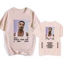 A New Star World Tour 2025 Rels B Tshirt Hip Hop Unisex Streetwear Short Sleeve Round Neck Unisexs Teeshirt Print Clothing Casual S