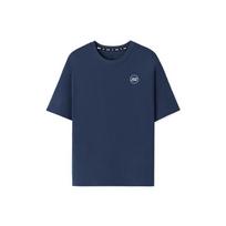 Skechers Basic Sports Series Fashion Comfortable Trendy Minimalist Solid Color Letter Short Sleeve T-Shirt Men tops P225M151-02MZ M