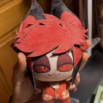10cm Hazbined Alastor VOX Plushies Hotel Lucifer Stuffed Toys Doll Anime Soft Plush Keychain Decorative Pendant Gift