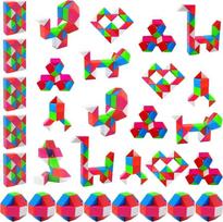 Rainbow Folding Magic Snake Ruler Cube Puzzle Transformable Twist Decompression Sensory Toys For Children Educational Gifts