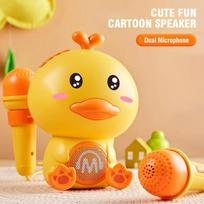 Kids Microphone Karaoke Machine Music Instrument Toys with Light Indoor Outdoor Travel Educational Toy Gift for Girl Boy Child geltona