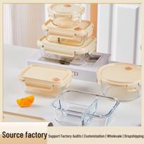 High Borosilicate Glass Microwave Lunch Box