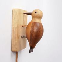 Housewarming Pendant Doorbell Handmade Wooden Woodpecker Easy Installation Door Knocker  Gift style 1