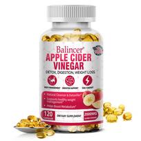 Apple Cider Vinegar Supplement, With White Kidney Bean, Green Tea, 120 Softgels Per Bottle 120 Capsules