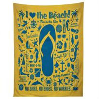 FLIP FLOP PATTERN tapestry 75x100 juoda