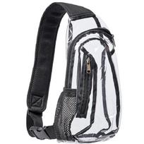 Clear Sling Bag Stadium Approved Chest Backpack For Women Men Transparent Crossbody Daypack For Hiking Concerts skaidri