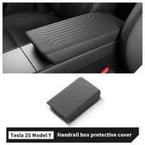QHCP Armrest Box Protective Cover TPE Central Armrest Box Cover Dust Cover Durable Fit For Tesla Model Y 2025 Interior Accessory juoda