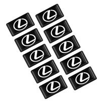 Interior Stickers 10pcs Epoxy Car Window Lift Button Steering Wheel Stickers For Lexus FSPORT LBX NX RX 350h 450h ES UX 300e GS