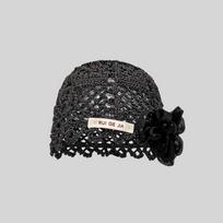 3D Flower Beanies Cap Breathable Beret Cap Elegant Knitted Hat  Spring juoda