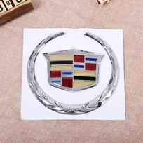 Automobilio galinės bagažinės priekinės grotelių emblema ABS plastiko chromuota 3D logotipo emblema Cadillac SRX ATS XTS automobiliui lipdukas priedai Trunk 11x10cm sidabras