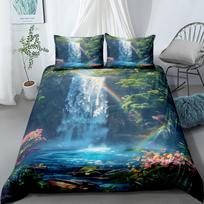 Waterfall Paradise Duvet Cover Set UK Single Double Queen US Twin Full King Size pkm Bed Linen Set 155x200cm