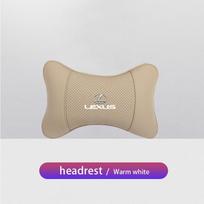For Lexus F SPORT ES RX NX IS300 IS250 RX350 LS500 LX600 NX260 CT200 NX350 HS250 1Pcs Car Seat Headrest Auto Emblem Neck Pillow smėlis