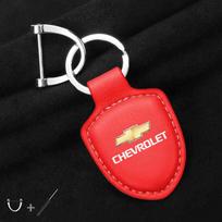 For Chevrolet Spark Captiva Cruze Tracker Orlando Trax Accessories Car Shield Leather Keychain Key Ring Pendant Holder Gift raudona