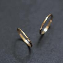 Halo Plain Thin Ring in 14K Gold Plated S925 Sterling Silver - Simple, High-End, Classic, and Versatile Couple Rings. US Size 8