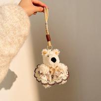 Adopt A Puppy West Highlands Plush Doll Keychain Pendant Long-Eared Rabbit Bag Pendant Girl Accessories