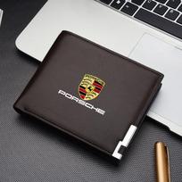 Automobilio emblemos piniginė Vairuotojo pažymėjimo draudimo kortelės laikiklis Porsche Cayenne Panamera Macan 911 Taycan Boxster Cayman 918 Pajun