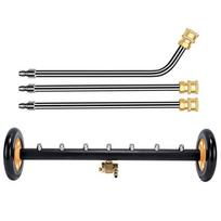 22 Inch Undercarriage Surface Cleaner Extendable 3-Wand Car Chassis High Pressure Washer 4000 PSI Cleaning Water Broom oranžinė
