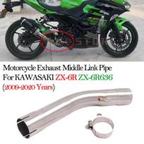 For KAWASAKI Ninja ZX6R ZX-6R 636 ZX 6R 2009 - 2020 Motorcycle Exhaust Middle Link Pipe Mid Connect Original Escape Muffler Moto Mid-pipe