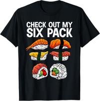 Cool Sushi for Unisex Women Salmon Sushi Lovers Japanese Food Gift Unisex TShirt Casual Cotton Graphic T Shirts Streetwear S