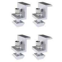 4Pcs Aluminum Zinc Zinc Alloy Solar Module Brackets End Clamp PV Panel Clip  Solar Panel Fixing 40mm-End Clamp