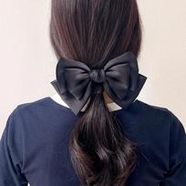 Updo Hairpin Long Hair Hairpin Angel Shushu Silk 3-Tier Knot Hairpin Black