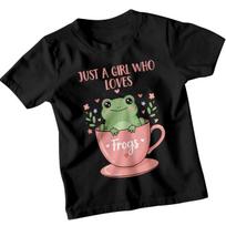 Just A Girl Who Loves Frogs Kids T-Shirt Toad Tadpole Childrens Girls Gift 4XL