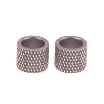 2Pcs Knurled Cylinder Brass Beads DIY Paracord Lanyard Accessories for Knife Pendant Outdoor EDC Projects