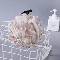 Soft Mesh Bath Sponge Balls Skin Cleaning Brush Shower Puff Body Cleaner Exfoliating Scrubbers Bath Flower Bathing Accessories Plastic chaki