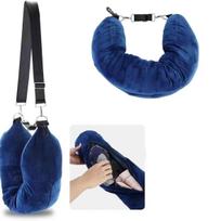 U Shaped Neck Pillow with Removable Cover Adjustable Strap for Travel Comfort and Convenient Storage Soft Material Support One Size