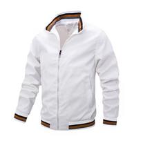 Spring and Autumn Zipper White Baseball Ordinary Youth Side Seam Socket Unhooded Casual Fit Jacket M balta