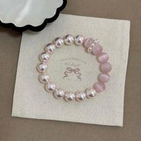 Manta Rose Pearl Cat's Eye Beaded Bracelet - Elegant and Trendy Accessory