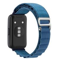 Nailono kilpinis dirželis Huawei Band 9 8 Sportui Kvėpuojantis laikrodžio dirželis Reguliuojamas riešo dirželis Huawei Band 8 9 Atsarginis dirželis Correa Huawei Band 8/9 tamsiai mėlyna spalva