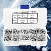 140pcs #10 32 304 Stainless Steel PH Pan Head Screws Kit Assortment Set