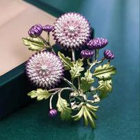 Retro Dandelion, High-end Femininity, Elegant Enamel Plant Feel Brooch 3*4CM