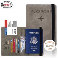 RFID Blocking Travel Passport Holder pilka