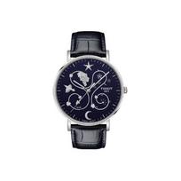 TISSOT Meishi Collection Quartz Movement Men's Watches Watch 42mm Blue Dial Stainless Steel Case Leather Strap T109.610.16.041.00 Regular Watch Box