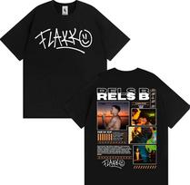 Rapper RELS B Skinny Flakk 2026 Tour Merch T Shirts Unisex Fashion Hip Hop Vintage Tshirt Casual ONeck Short Sleeve 2026  T Shirt S