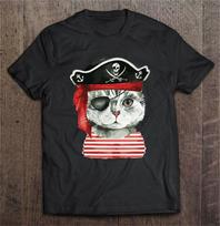 Pirate Cat Halloween Unisex TShirt S5XLFitness Tee Shirt New Fashion Design For Unisex Women S