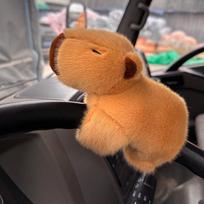Capybara Plush Papa Circle Simulation Animals Raccoon Fox Husky Cat Monkey Wrapped Around Arm Doll Birthday Gift Toy