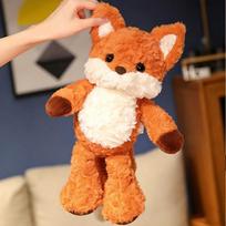35cm50cm Cute Fluffy Fox Plush Toy Soft Cartoon Orange Foxes Stuffed Doll Appease Birthday Gift 35cm