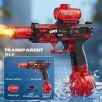 Upgraded Electric Revolver Water Gun Charging Automatic Squirt Guns High Powered Up to 26FT Longer Range Water Pistol for Kids