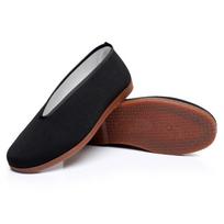 Men's Black Slip-On Kung Fu Shoes with Round-Toe and Non-Slip Sole 39 juoda