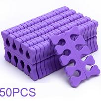 Pack of 50 Nail Art Tools Finger Splitter Set Nail Polish Finger Toe Sponge Finger Toe Splitter Cotton Isolator