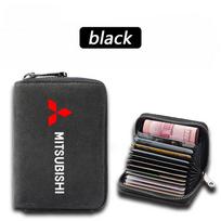 Car Mini Wallet Multiple Card Slots & Slip Pocket for Mitsubishi Pajero Sport Eclipse Cross L200 Colt Delica Ralliart Triton Car
