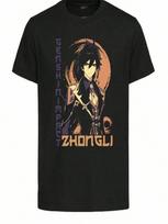 T-Shirt Jersey Japanese Style Genshin Impacts Zhongli- S įvairiaspalvis